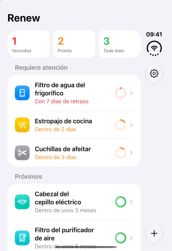 Renew en la pantalla exterior del iPhone Duo