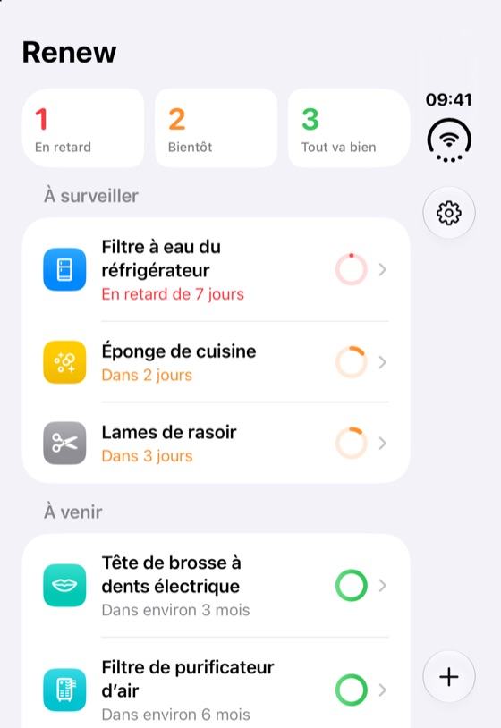 Renew sur l’écran extérieur de l’iPhone Duo