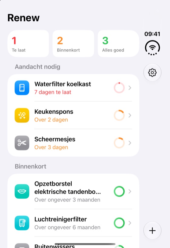Renew op het buitenscherm van de iPhone Duo
